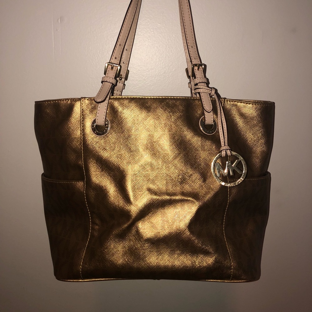 Michael Kors Gold Metallic Tote